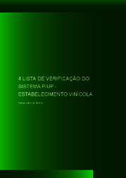 Thumbnail de Lista de verificação do sistema PIUP - estabelecimento vinícola.