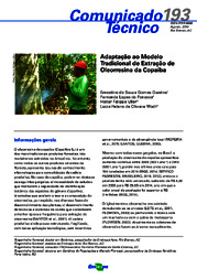 Thumbnail de Adaptação ao modelo tradicional de extração de oleorresina da copaíba.