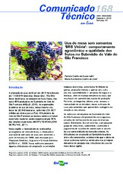 Thumbnail de Uva de mesa sem sementes BRS Vitória: comportamento agronômico e qualidade dos frutos no Submédio do Vale do São Francisco.