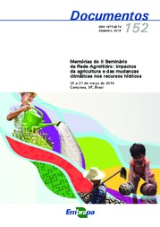 Thumbnail de Memórias do II Seminário da Rede AgroHidro: impactos da agricultura e das mudanças climáticas nos recursos hídricos.