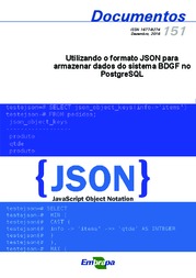 Thumbnail de Utilizando o formato JSON para armazenar dados do sistema BDGF no PostgreSQL.