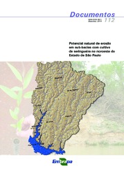 Thumbnail de Potencial natural de erosão em sub-bacias com cultivo de seringueira no noroeste do Estado de São Paulo.