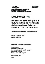 Thumbnail de Indicações técnicas para a cultura da soja no Rio Grande do Sul e em Santa Catarina, safras 2012/2013 e 2013/2014.