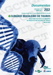 Thumbnail de Programa Nacional de Melhoramento do Gir Leiteiro: sumário brasileiro de touros: resultado do teste de progênie 8a prova de pré-seleção de touros - maio 2017.