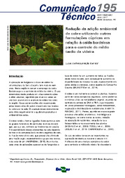 Thumbnail de Redução da adição ambiental de cobre utilizando outras formulações cúpricas em relação à calda bordalesa para o controle do míldio tardio da videira.