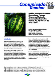 Thumbnail de Análise do comportamento sazonal dos preços e volume de melancia comercializada em Rio Branco, AC, no período de 2010 a 2015.
