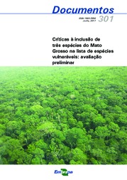 Thumbnail de Críticas à inclusão de três espécies do Mato Grosso na lista de espécies vulneráveis: avaliação preliminar.