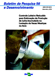 Thumbnail de Controle leiteiro reduzido para estimação da produção de leite acumulada na lactação de vacas mestiças no Acre.