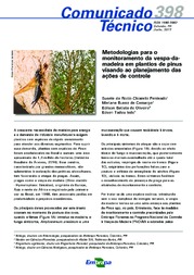 Thumbnail de Metodologias para o monitoramento da vespa-da-madeira em plantios de pinus visando ao planejamento das ações de controle.