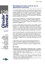 Thumbnail de Metodologia para transformação de soja via Agrobacterium tumefaciens.