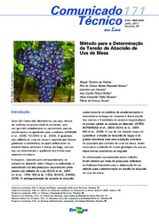 Thumbnail de Método para a determinação da tensão de abscisão de uva de mesa.