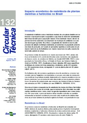 Thumbnail de Impacto econômico da resistência de plantas daninhas a herbicidas no Brasil.