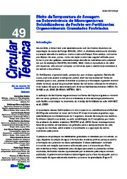 Thumbnail de Efeito da temperatura de secagem na sobrevivência de microrganismos solubilizadores de fosfato em fertilizantes organominerais granulados fosfatados.