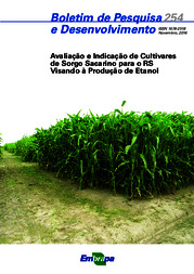 Thumbnail de Avaliação e indicação de cultivares de sorgo sacarino para o RS visando à produção de etanol.