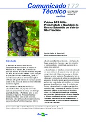 Thumbnail de Cultivar BRS Núbia: produtividade e qualidade da uva no Submédio do Vale do São Francisco.