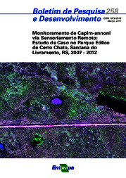 Thumbnail de Monitoramento de capim-annoni via sensoriamento remoto: estudo de caso no Parque Eólico de Cerro Chato, Santana do Livramento, RS, 2007 - 2012.
