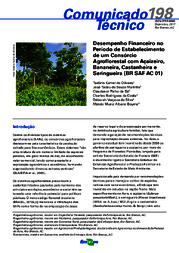 Thumbnail de Desempenho financeiro no período de estabelecimento de um consórcio agroflorestal com açaizeiro, bananeira, castanheira e seringueira (BR SAF AC 01).