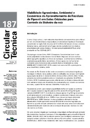 Thumbnail de Viabilidade Agronômica, Ambiental e Econômica do Aproveitamento de Resíduos de Fipronil em Solos Orizícolas para Controle da Bicheira-da-raiz.