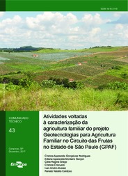 Thumbnail de Atividades voltadas à caracterização da agricultura familiar do Projeto Geotecnologias para Agricultura Familiar no Circuito das Frutas no Estado de São Paulo (GPAF).