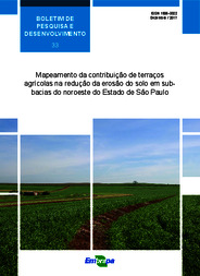 Thumbnail de Mapeamento da contribuição de terraços agrícolas na redução da erosão do solo em sub-bacias do noroeste do Estado de São Paulo.
