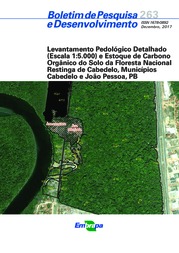Thumbnail de Levantamento pedológico detalhado (escala 1:5.000) e estoque de carbono orgânico do solo da Floresta Nacional Restinga de Cabedelo, municípios Cabedelo e João Pessoa, PB.