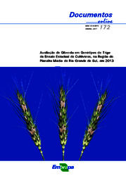 Thumbnail de Avaliação de giberela em genótipos de trigo do Ensaio Estadual de Cultivares, na região do planalto médio do Rio Grande do Sul, em 2013.