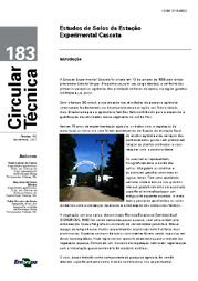 Thumbnail de Estudos de solos da Estação Experimental Cascata.