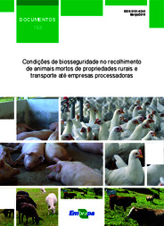 Thumbnail de Condições de biosseguridade no recolhimento de animais mortos de propriedades rurais e transporte até empresas processadoras.