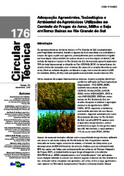Thumbnail de Adequação Agronômica, Toxicológica e Ambiental de Agrotóxicos Utilizados no Controle de Pragas do Arroz, Milho e Soja em Terras Baixas no Rio Grande do Sul.