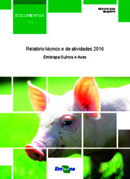 Thumbnail de Relatório técnico e de atividades 2016 Embrapa Suínos e Aves.