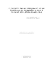 Thumbnail de Elementos para formulação de um programa de convivência com a seca no Semi-Árido brasileiro.