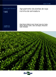 Thumbnail de Agrupamento de plantas de soja na linha de semeadura.