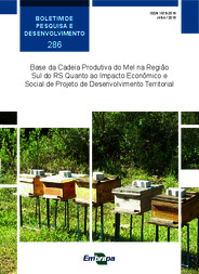 Thumbnail de Base da cadeia produtiva do mel na região sul do RS quanto ao impacto econômico e social de projeto de desenvolvimento territorial.