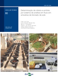 Thumbnail de Determinação de nitrato e amônio por sistema de análise em fluxo em amostras de lixiviado de solo.