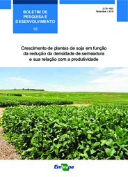 Thumbnail de Crescimento de plantas de soja em função da redução da densidade de semeadura e sua relação com a Produtividade.