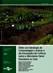 Thumbnail de Efeito da estratégia de compostagem laminar e da associação de cultivos sobre a microbiota geral residente no solo.