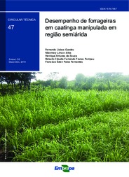 Thumbnail de Desempenho de forrageiras em caatinga manipulada em região semiárida.