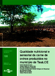 Thumbnail de Qualidade nutricional e sensorial da carne de ovinos produzidos no município de Tauá, CE.