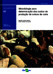 Thumbnail de Metodologia para determinação dos custos de produção de ovinos de corte.