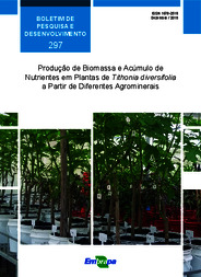 Thumbnail de Produção de biomassa e acúmulo de nutrientes em plantas de Tithonia diversifolia a partir de diferentes agrominerais.