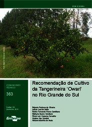 Thumbnail de Recomendação de Cultivo da Tangerineira 'Owari' no Rio Grande do Sul.