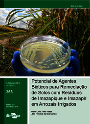 Thumbnail de Potencial de Agentes Bióticos para Remediação de Solos com Resíduos de Imazapique e Imazapir em Arrozais Irrigados.
