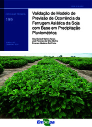 Thumbnail de Validação de Modelo de Previsão de Ocorrência da Ferrugem Asiática da Soja com Base em Precipitação Pluviométrica.