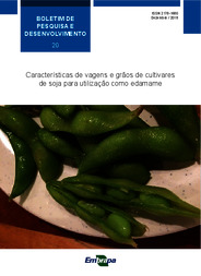 Thumbnail de Características de vagens e grãos de cultivares de soja para utilização como edamame.