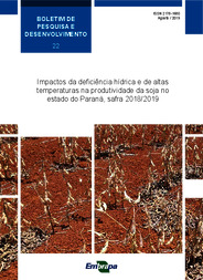 Thumbnail de Impactos da deficiência hídrica e de altas temperaturas na produtividade da soja no estado do Paraná, safra 2018/2019.