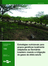 Thumbnail de Estratégias nutricionais para grupos genéticos localmente adaptados ao Semiárido brasileiro visando a mitigação de gases de efeito estufa.