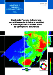 Thumbnail de Distribuição potencial de Espinheira-santa (Monteverdia ilicifolia e M. aquifolia) e sua relação com os bancos ativos de germoplasma da Embrapa.
