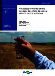 Thumbnail de Resultados do monitoramento integrado da colheita da soja na safra 2018/2019 no Paraná.