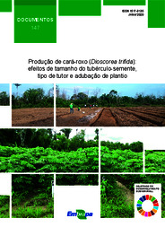 Thumbnail de Produção de cará-roxo (Dioscorea trifida): efeitos de tamanho do tubérculo-semente, tipo de tutor e adubação de plantio.
