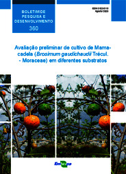 Thumbnail de Avaliação preliminar de cultivo de Mama-cadela (Brosimum gaudichaudii Trécul. - Moraceae) em diferentes substratos.